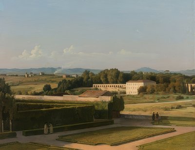 Vista de los jardines de la Villa Medici de Martin Drölling