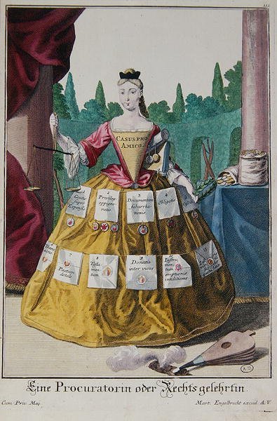Una mujer fiscal, c.1735 de Martin Engelbrecht