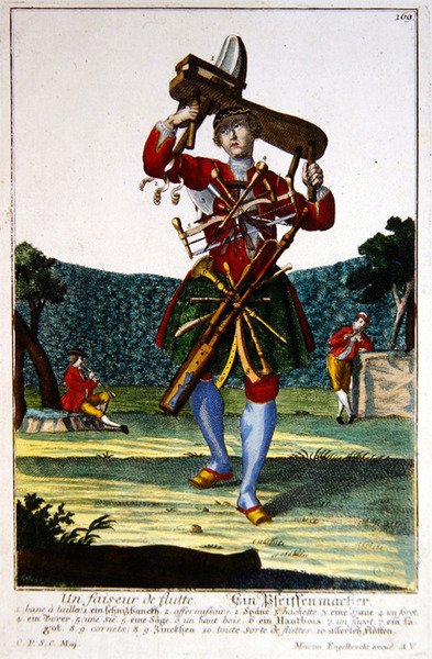 El Fabricante de Flautas, c.1735 de Martin Engelbrecht
