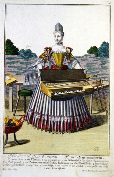La esposa del fabricante de órganos, c.1735 de Martin Engelbrecht