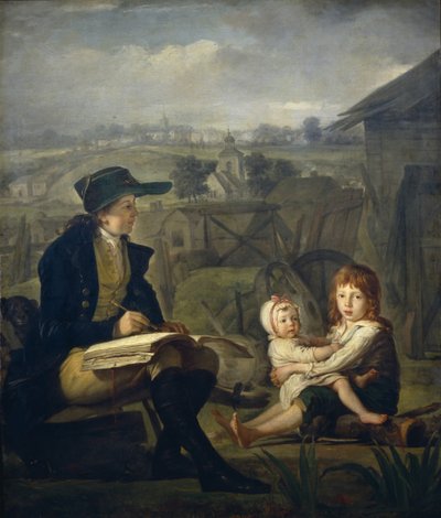 Werther dibujando niños, 1796 de Martin Ferdinand Quadal