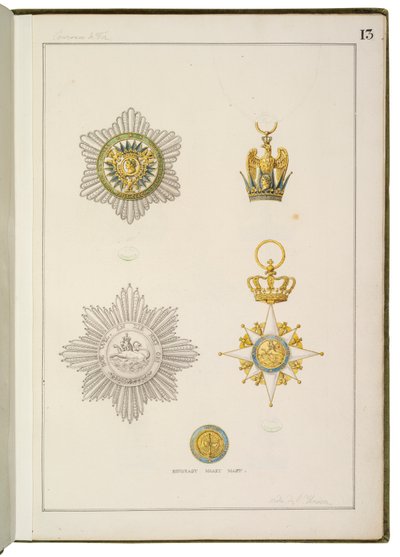 Página de Recueil des ordres français et étrangers de Martin Guillaume Biennais
