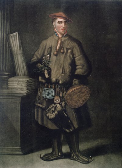 Carolus Linnaeus (1707-78) en su Vestimenta Lapona, grabado por Henry Kingsbury, publicado en 1805 de Martin Hoffman