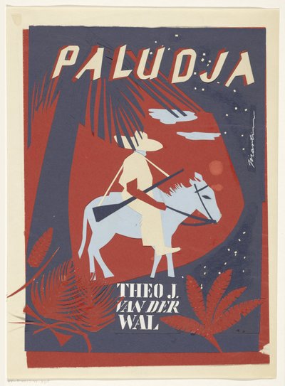 Diseño de banda para: Theo J. van der Wal, Paludja, año desconocido de Martin Horwitz (signed by artist)