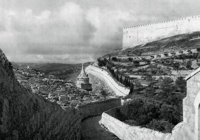 Lugares de entierro judíos cerca del Muro de Jerusalén, 1937 de Martin Hurlimann