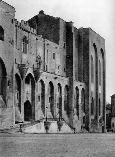 Palacio Papal, Aviñón, Francia, 1937 de Martin Hurlimann