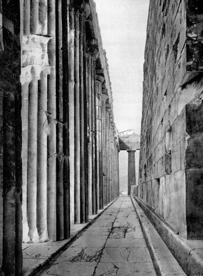 El lado norte del Partenón, Atenas, 1937 de Martin Hurlimann