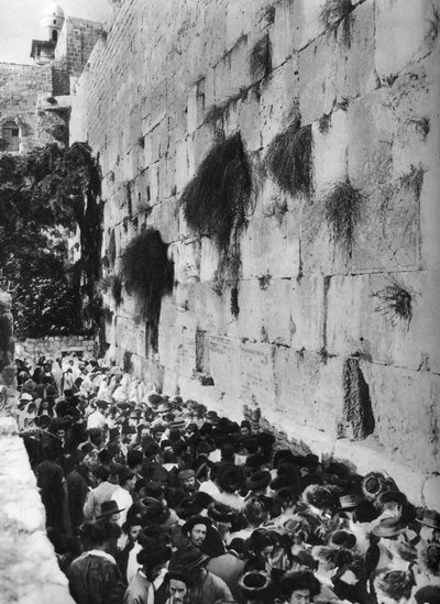 Muro Occidental del Monte del Templo, Jerusalén, 1937 de Martin Hurlimann