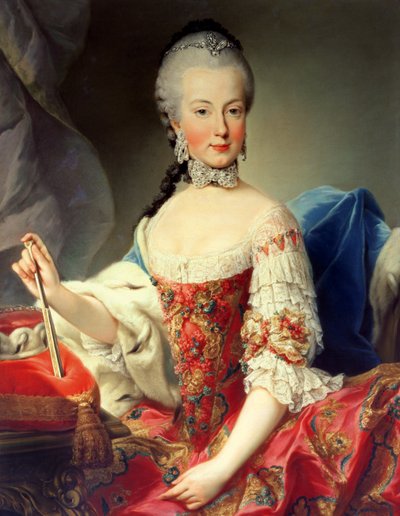 Archiduquesa María Amalia Habsburgo-Lorena, (1746-1804), octava hija de la Emperatriz María Teresa de Austria y el Emperador Francisco I de Martin II Mytens or Meytens