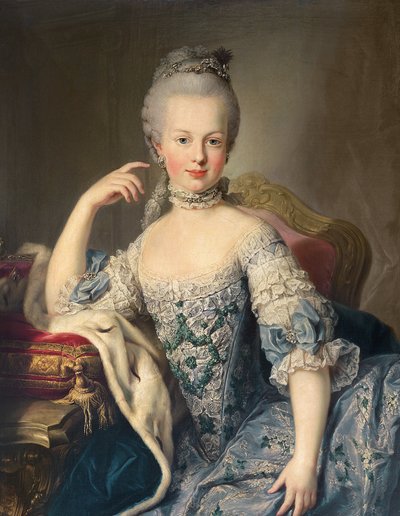 Archiduquesa María Antonieta Habsburgo-Lorena, 1767-68 de Martin II Mytens or Meytens