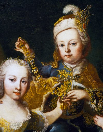 Retrato de José II como bebé de Martin II Mytens or Meytens