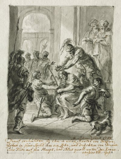 Cristo coronado de espinas, 1788 de Martin Johann Schmidt