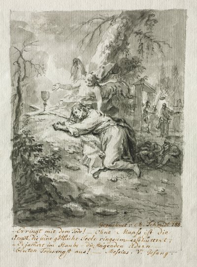Cristo en el Monte de los Olivos de Martin Johann Schmidt