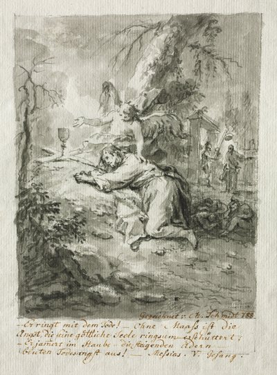 Cristo en el Monte de los Olivos de Martin Johann Schmidt