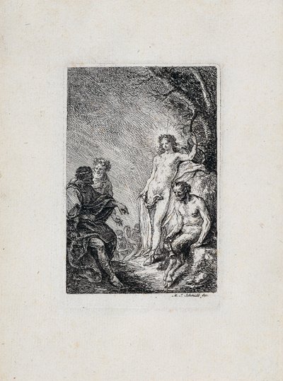 El veredicto del rey Midas entre Apolo y Marsyas de Martin Johann Schmidt