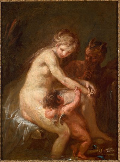 Ninfa y fauno con Cupido de Martin Johann Schmidt