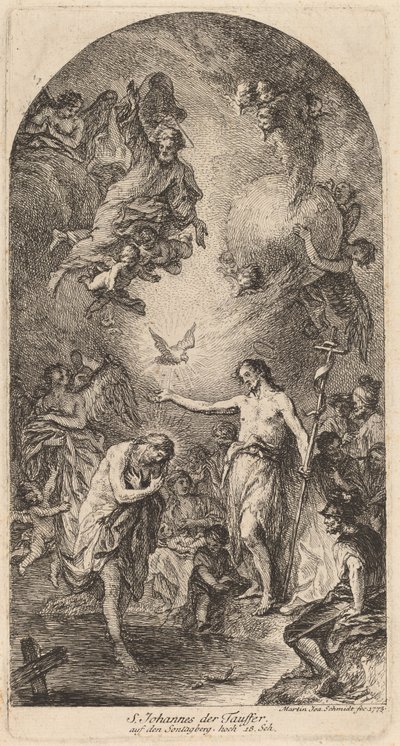 El Bautismo de Cristo de Martin Johann Schmidt