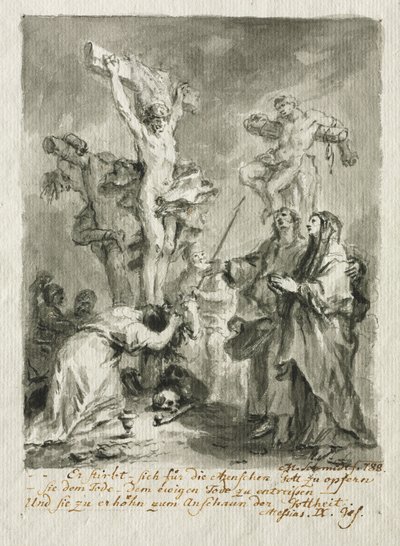 La crucifixión, 1788 de Martin Johann Schmidt