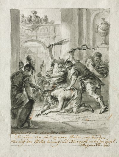 La flagelación, 1788 de Martin Johann Schmidt