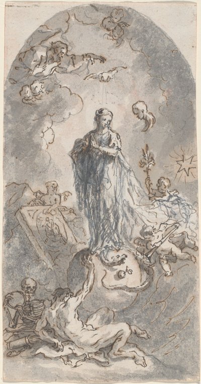 La Virgen de la Inmaculada Concepción (recto) de Martin Johann Schmidt