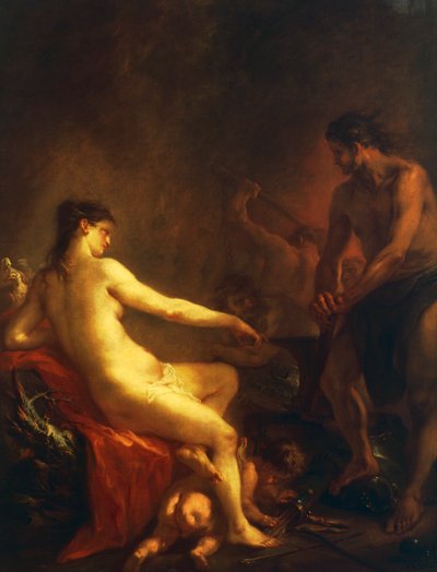 Venus y Cupido en la Fragua de Vulcano de Martin Johann Schmidt