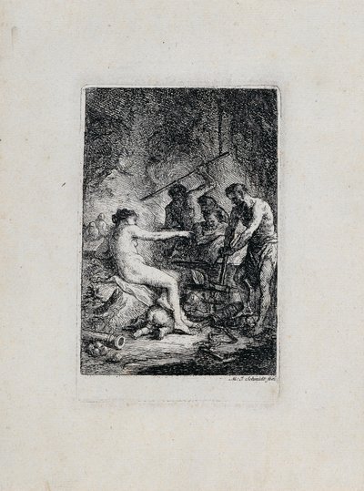 Venus en la Fragua de Vulcano de Martin Johann Schmidt