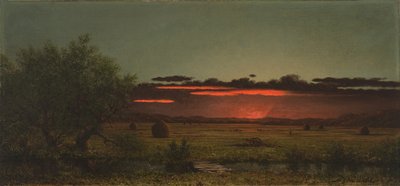 Praderas de Nueva Jersey al atardecer de Martin Johnson Heade