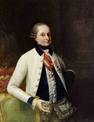 Nikolaus I, Príncipe Esterházy 1714-1790 en el uniforme de su Regimiento de Infantería Húngara No. 33 de Martin Knoller