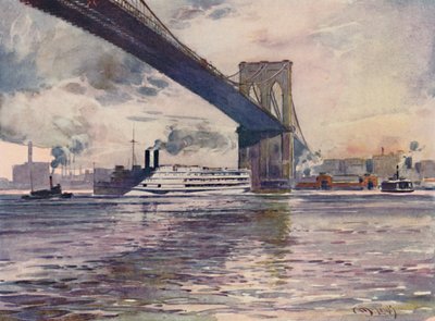 Puente de Brooklyn, Nueva York, 1916 de Martin Lewis