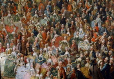 Banquete en honor de María Teresa, emperatriz de Austria, el futuro emperador José II y su esposa, Isabel de Parma, el 10/10/1760 (detalle) de Martin Meytens the Younger