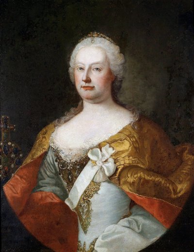 Retrato de la emperatriz María Teresa de Austria (1717-1780) - Pintura de Martin van Meytens (1695-1770), óleo sobre lienzo, alrededor de 1750, arte holandés de Martin Meytens the Younger