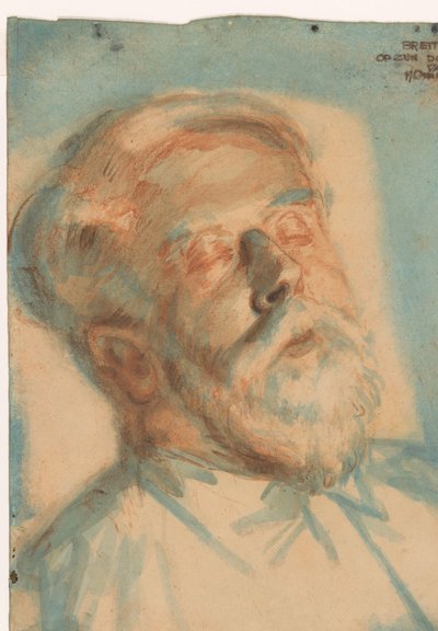 Breitner en su lecho de muerte (título en el objeto) de Martin Monnickendam (signed by artist)
