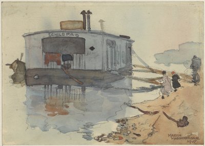 Barco La Tortuga en una orilla de Martin Monnickendam
