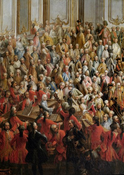 Banquete oficial organizado para la boda de la princesa Isabel de Parma con el emperador José II de Martin Mytens or Meytens