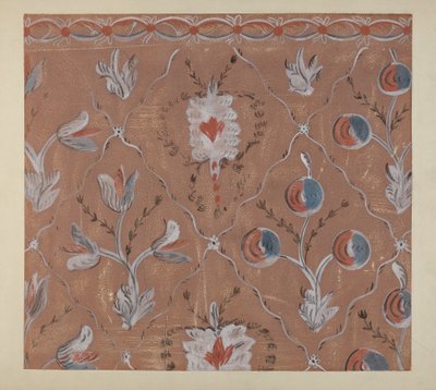 Detalle de pared pintada a mano, c. 1939 de Martin Partyka