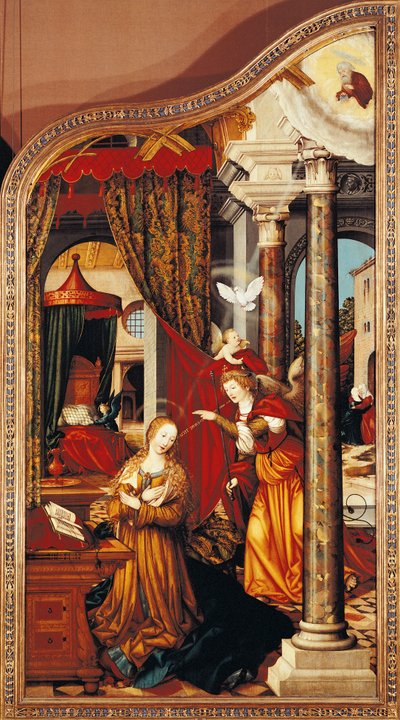La Anunciación, del panel izquierdo del Altar de Wettenhausen de Martin Schaffner