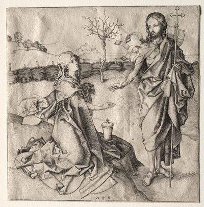 Cristo Apareciendo a la Magdalena de Martin Schongauer