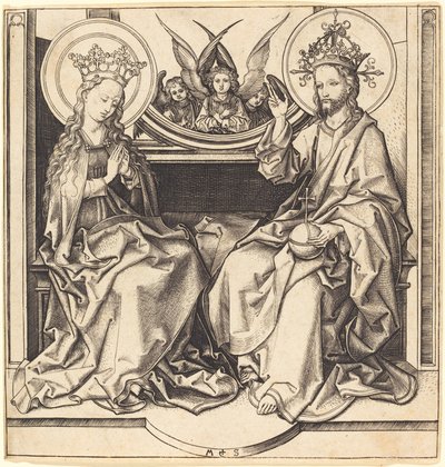 Cristo Bendiciendo a la Virgen de Martin Schongauer
