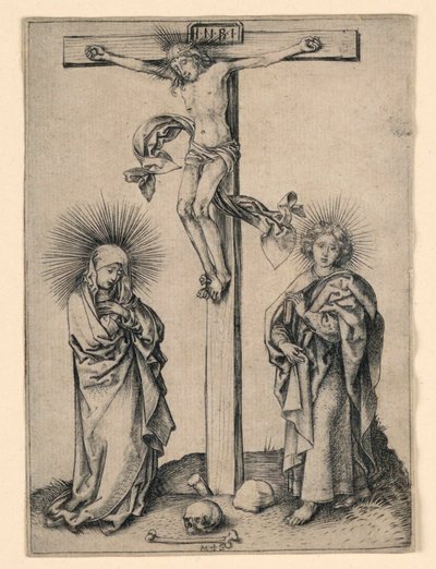 Cristo en la Cruz con María y Juan de Martin Schongauer