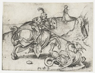 San Jorge y el Dragón de Martin Schongauer