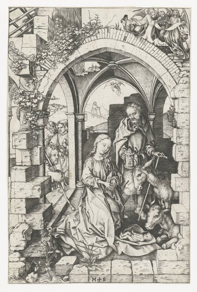 el nacimiento de cristo de Martin Schongauer