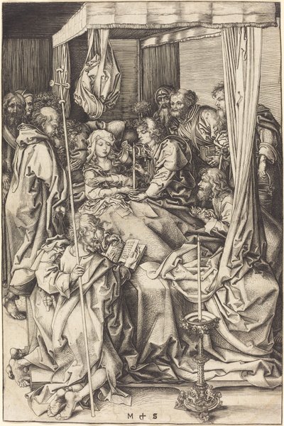 La Muerte de la Virgen de Martin Schongauer