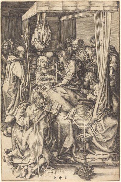 La Muerte de la Virgen de Martin Schongauer