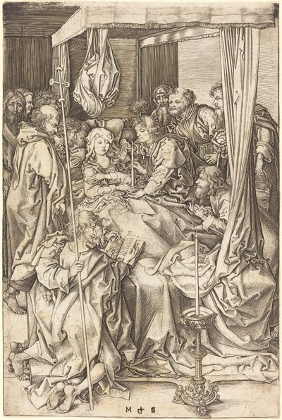 La muerte de la Virgen de Martin Schongauer
