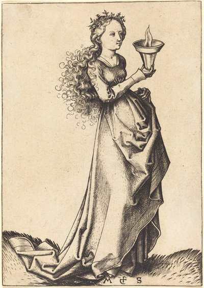 Primera Virgen Prudente de Martin Schongauer