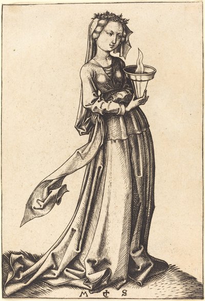 Cuarta Virgen Prudente de Martin Schongauer