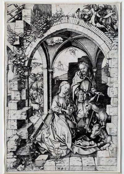 Natividad. Dibujo de Martin Schongauer de Martin Schongauer