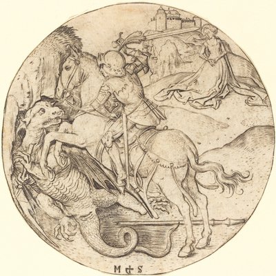 San Jorge y el Dragón de Martin Schongauer