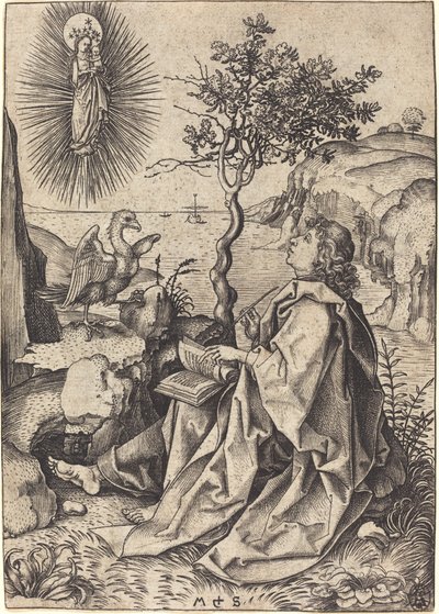 San Juan en Patmos de Martin Schongauer