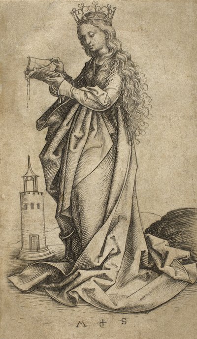 Santa Bárbara de Martin Schongauer
